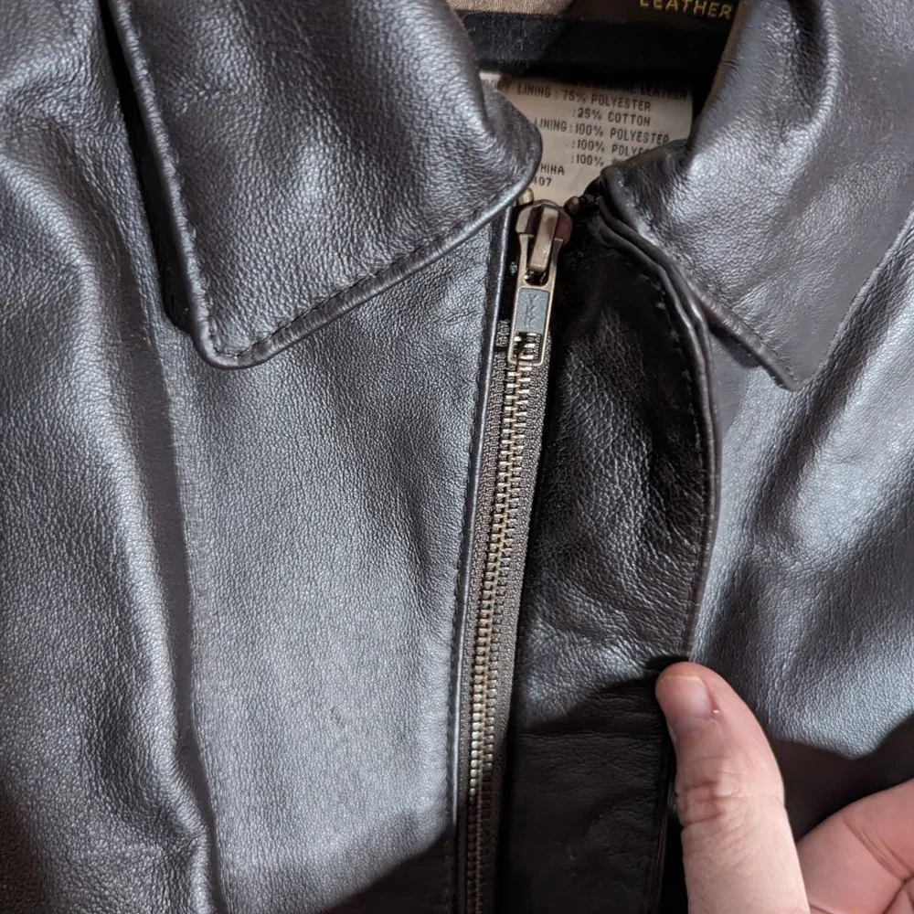 Air Force Landing Leather Men's XL Leather Bomber Jacket - Picture 13 of 16